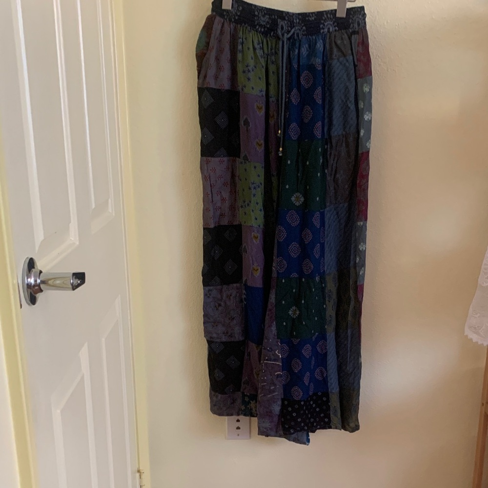 Advance Apparels Multicolor Patchwork Wide Leg Pants